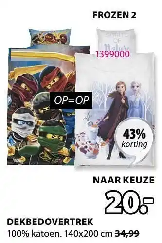Jysk Dekbedovertrek frozen 2 aanbieding