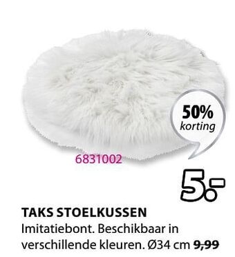 Jysk Taks stoelkussen aanbieding