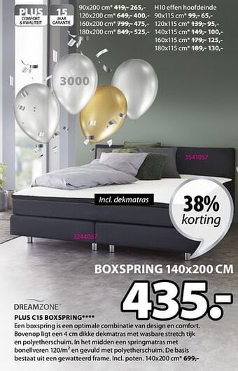 Jysk Plus c15 boxspring aanbieding
