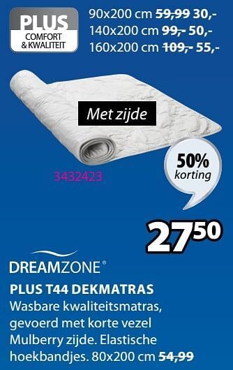 Jysk Plus t44 dekmatras aanbieding