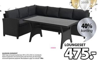 Jysk Ullehuse loungeset aanbieding