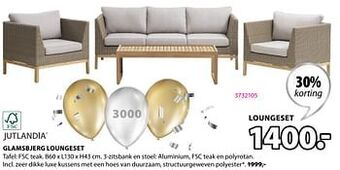 Jysk Glamsbjerg loungeset aanbieding
