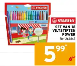 Trafic Set van 18 viltstiften power aanbieding