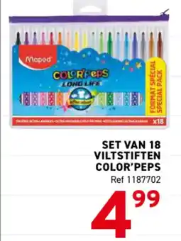 Trafic set van 18 viltstiften color'peps aanbieding