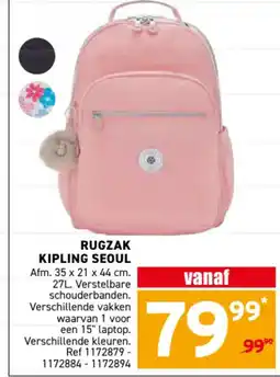 Trafic rugzak kipling seoul aanbieding