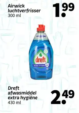 Wibra Dreft afwasmiddel extra hygiëne aanbieding