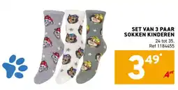 Trafic set van 3 paar sokken kinderen aanbieding