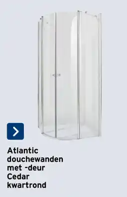 GAMMA Atlantic douchewanden met -deur cedar kwartrond aanbieding