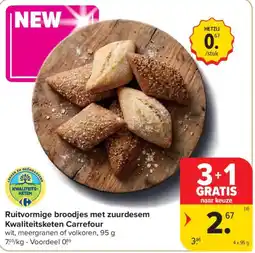 Carrefour Market Ruitvormige broodjes met zuurdesem aanbieding