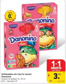 Carrefour Market Drinkzakjes om mee te nemen Danonino aanbieding