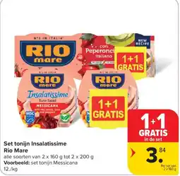 Carrefour Market Set tonijn Insalatissime Rio Mare aanbieding