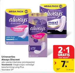 Carrefour Market Urineverlies Always Discreet aanbieding