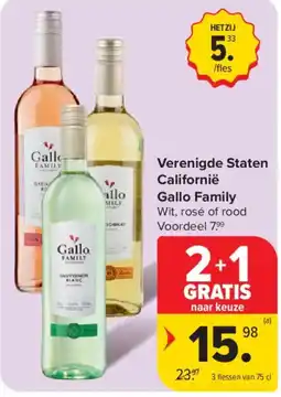 Carrefour Market Gallo Family wit, rosé of rood aanbieding