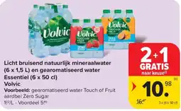 Carrefour Market Licht bruised natuurlijk mineraalwater en gearomatiseerd water aanbieding