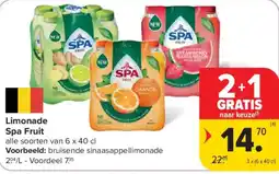 Carrefour Market Limonade Spa Fruit aanbieding