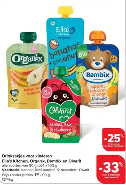 Carrefour Drinkzakjes voor kinderen aanbieding