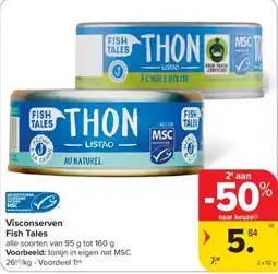 Carrefour Visconserven Fish Tales aanbieding