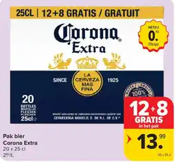 Carrefour Pak bier Corona Extra aanbieding
