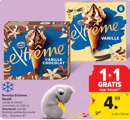 Carrefour Roomijs Extrême aanbieding