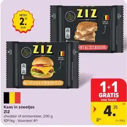 Carrefour Kaas in sneetjes ZIZ aanbieding