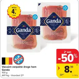 Carrefour Vacuüm verpakte droge ham Ganda aanbieding