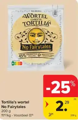 Carrefour Tortilla's wortel aanbieding