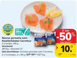 Carrefour Noorse gerookte zalm aanbieding