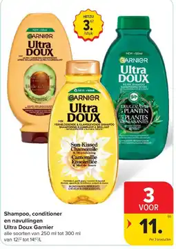Carrefour Shampoo, conditioner en navullingen Ultra Doux Garnier aanbieding