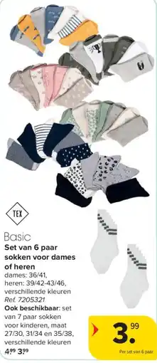 Carrefour Basic sokken aanbieding
