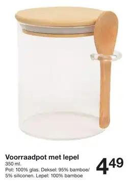 Zeeman Voorraadpot met lepel aanbieding