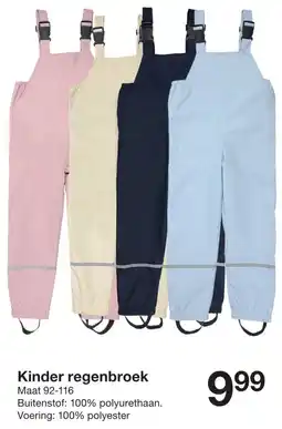 Zeeman Kinder regenbroek aanbieding