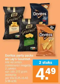 Albert Heijn Doritos party packs en Lay's Gourmet aanbieding