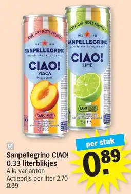 Albert Heijn Sanpellegrino Ciao! aanbieding