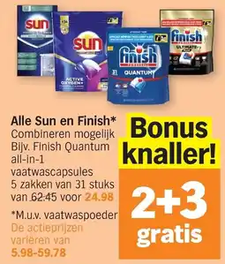 Albert Heijn Alle Sun en Finish aanbieding