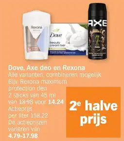 Albert Heijn Dove, Axe deo en Rexona aanbieding