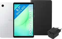 Coolblue Samsung Galaxy Tab A11 8,7 inch 64GB Wifi Zilver + Basis Accessoirepakket aanbieding