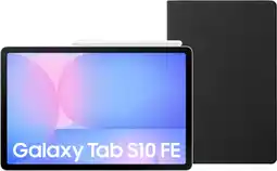 Coolblue Samsung Galaxy Tab S10 FE 10,9 Pouces 128 Go Wifi Bleu Clair + BlueBuilt Book Case Noir aanbieding