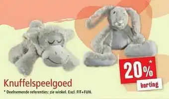 Maxi Zoo Knuffelspeelgoed 20% korting aanbieding