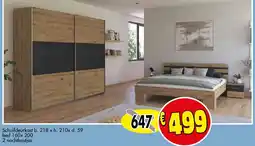 Budget Meubelen Schuifdeurkast b. bed 160x200 2 nachtkastjes aanbieding