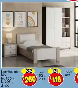 Budget Meubelen kleerkast met bib aanbieding