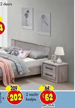 Budget Meubelen 2 nachtkastjes aanbieding