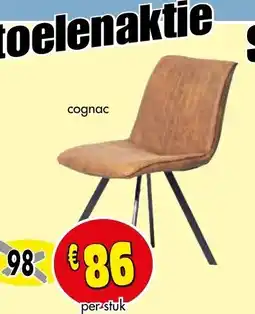 Budget Meubelen stoelenaktie cognac aanbieding