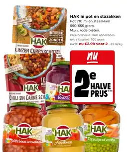 Jumbo HAK in pot en stazakken aanbieding