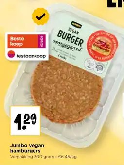 Jumbo Jumbo vegan hamburgers aanbieding