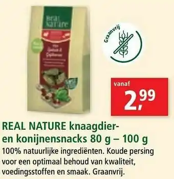 Maxi Zoo Real nature knaagdieren konijnensnacks aanbieding