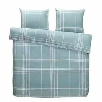 DBO. MIAS FLANEL GRIJS/BLAUW 200X200/220CM - Leen Bakker