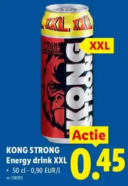 Lidl Kong strong energy drink xxl aanbieding