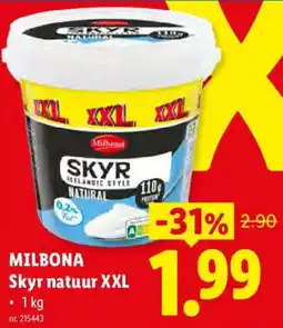 Lidl Milbona Skyr natuur XXL aanbieding