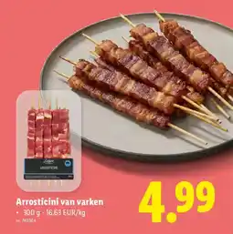 Lidl Arrosticini van varken aanbieding