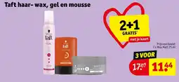 Kruidvat Taft haar-wax, gel en mousse aanbieding